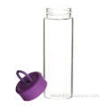 Sport Glass Water Bottle With Bamboo Lid